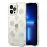 Guess iPhone 14 Pro Max Cover Peony Glitter Hvid