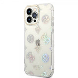Guess iPhone 14 Pro Max Cover Peony Glitter Hvid