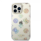 Guess iPhone 14 Pro Max Cover Peony Glitter Hvid