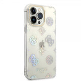 Guess iPhone 14 Pro Max Cover Peony Glitter Hvid