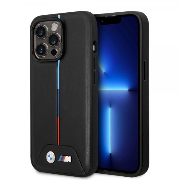 BMW iPhone 14 Pro Max Cover Quilted Sort