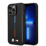 BMW iPhone 14 Pro Max Cover Quilted Sort