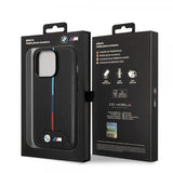 BMW iPhone 14 Pro Max Cover Quilted Sort