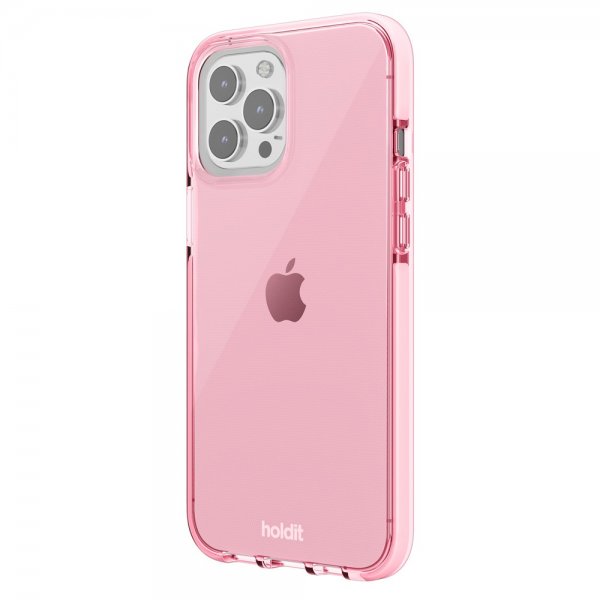 holdit iPhone 14 Pro Max Cover Seethru Bright Pink