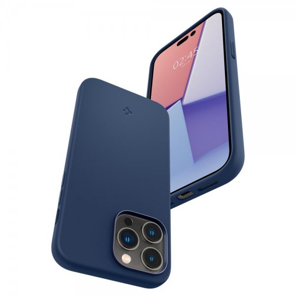 Spigen iPhone 14 Pro Max Cover Silicone Fit MagFit Navy Blue
