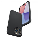 Spigen iPhone 14 Pro Max Cover Silicone Fit MagFit Sort