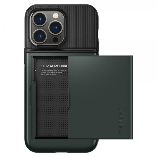 Spigen iPhone 14 Pro Max Cover Slim Armor CS Abyss Green