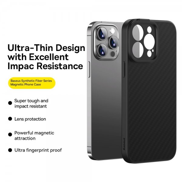 Baseus iPhone 14 Pro Max Cover Synthetic Fiber MagSafe Sort