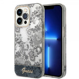 Guess iPhone 14 Pro Max Cover Toile de Jouy Grå