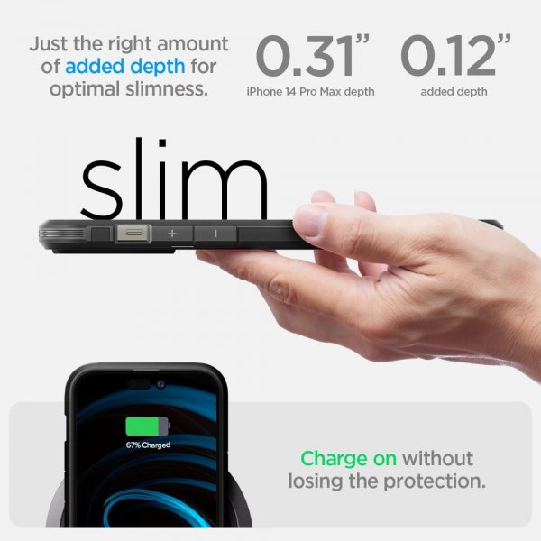 Spigen iPhone 14 Pro Max Cover Tough Armor MagFit Sort