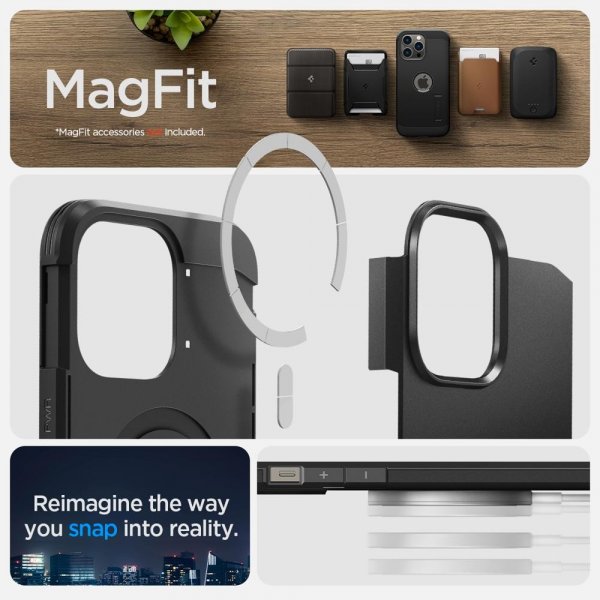 Spigen iPhone 14 Pro Max Cover Tough Armor MagFit Sort