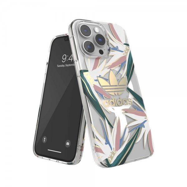 Adidas iPhone 14 Pro Max Cover Trefoil Clear Case MagSafe Gold