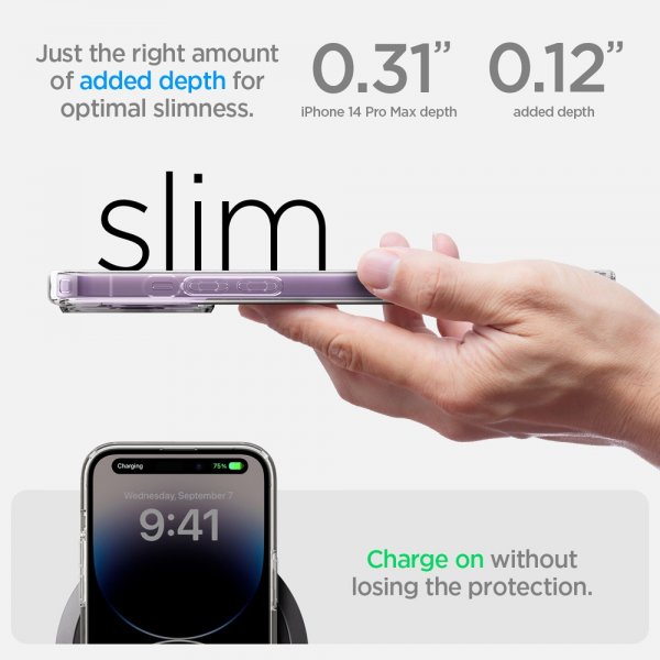 Spigen iPhone 14 Pro Max Cover Ultra Hybrid MagFit Frost Clear