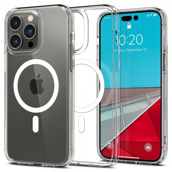 Spigen iPhone 14 Pro Max Cover Ultra Hybrid MagFit Hvid