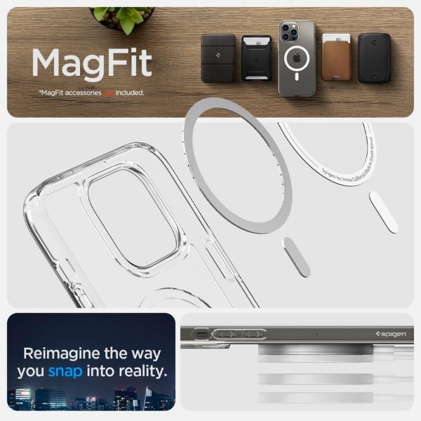 Spigen iPhone 14 Pro Max Cover Ultra Hybrid MagFit Hvid