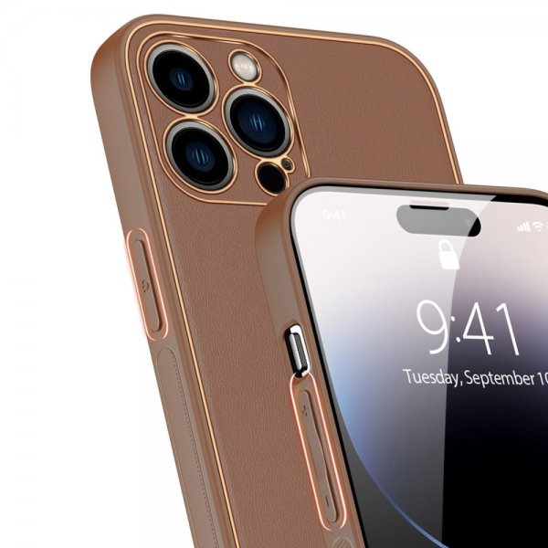 Dux Ducis iPhone 14 Pro Max Cover YOLO Series Brun