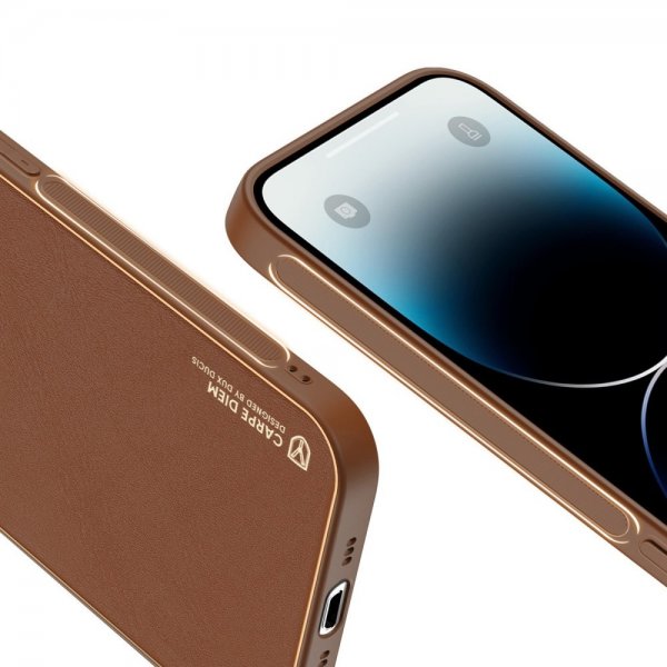 Dux Ducis iPhone 14 Pro Max Cover YOLO Series Brun