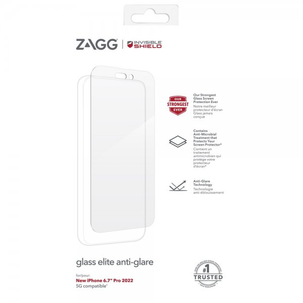 ZAGG InvisibleShield iPhone 14 Pro Max Skærmbeskyttelse Glass Elite Anti-Glare