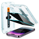 Spigen iPhone 14 Pro Max Skærmbeskyttelse GLAS.tR EZ Fit Privacy 2-pak