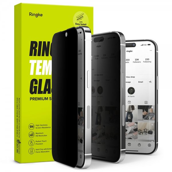 Ringke iPhone 14 Pro Max Skærmbeskyttelse Privacy Glass