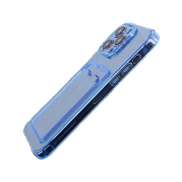 iPhone 14 Pro Max Cover Kortholder Stødsikkert Blå