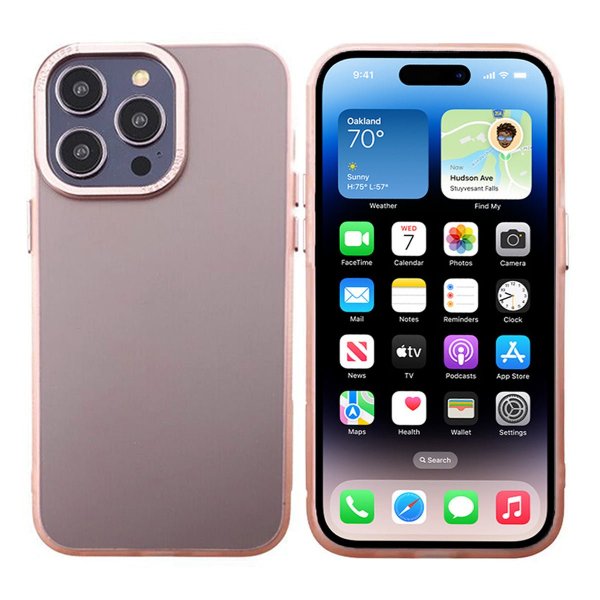 iPhone 14 Pro Cover Kamerakant MagSafe Rosa
