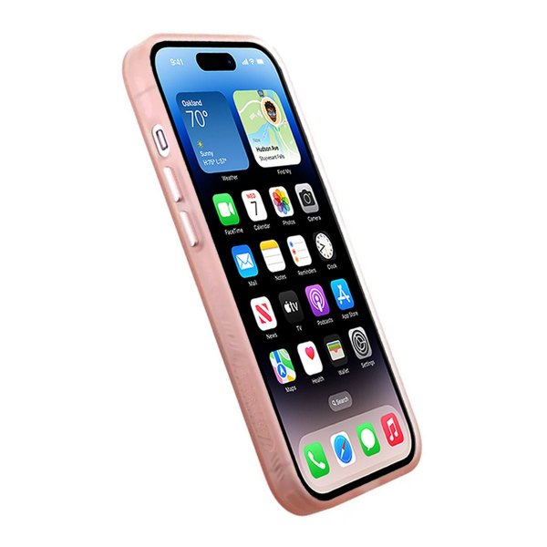 iPhone 14 Pro Cover Kamerakant MagSafe Rosa