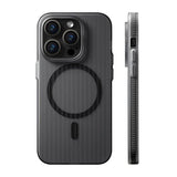 Rvelon iPhone 14 Pro Cover Korrugeret MagSafe Sort