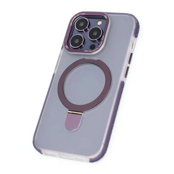 iPhone 14 Pro Cover MagSafe Sammenklappeligt med Stativ Lilla