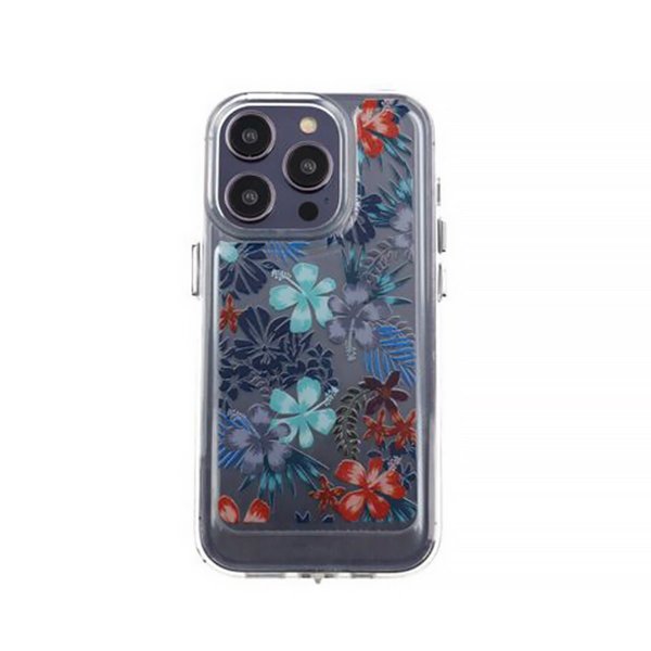 iPhone 14 Pro Cover Motiv Røde Blomster