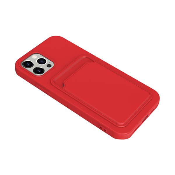 iPhone 14 Pro Cover med Kortholder Rød