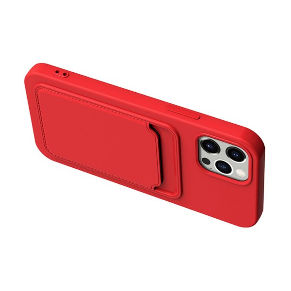 iPhone 14 Pro Cover med Kortholder Rød