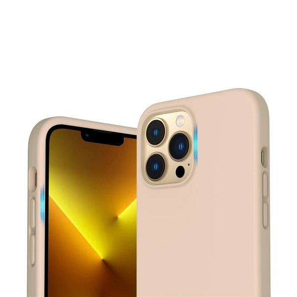 Rvelon iPhone 14 Pro Cover Silikone Beige