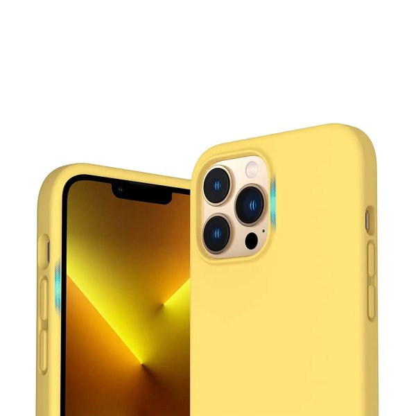 Rvelon iPhone 14 Pro Cover Silikone Gul