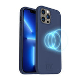 Rvelon iPhone 14 Pro Cover Silikone MagSafe Mørkeblå