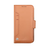 Rvelon iPhone 14 Pro Etui Udklappeligt Kortrum Brun