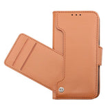 Rvelon iPhone 14 Pro Etui Udklappeligt Kortrum Brun