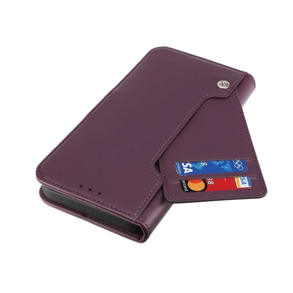 Rvelon iPhone 14 Pro Cover Udtrækkeligt Kortrum Lilla