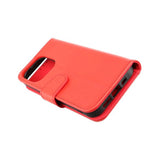 Rvelon iPhone 14 Pro Etui Udklappeligt Kortrum Rød