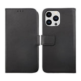Rvelon iPhone 14 Pro Etui Ægte læder Kortlomme Sort