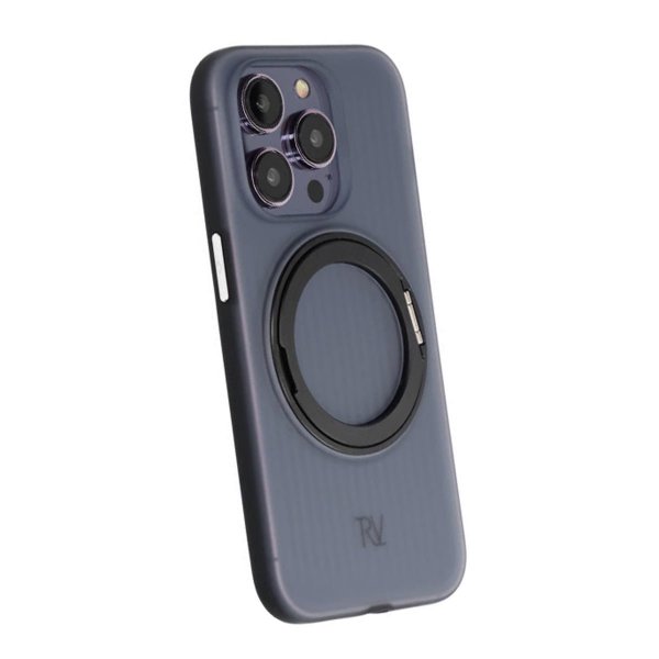 Rvelon iPhone 14 Pro Cover Roterbart MagSafe Stativ Sort