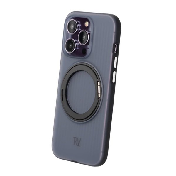 Rvelon iPhone 14 Pro Cover Roterbart MagSafe Stativ Sort