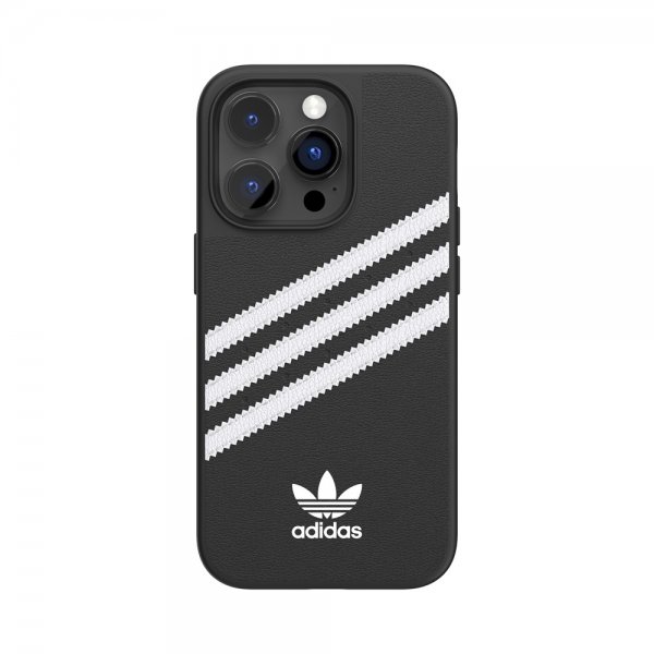 Adidas iPhone 14 Pro Cover 3 Stripes Snap Case Sort Hvid