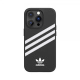 Adidas iPhone 14 Pro Cover 3 Stripes Snap Case Sort Hvid