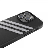 Adidas iPhone 14 Pro Cover 3 Stripes Snap Case Sort Hvid