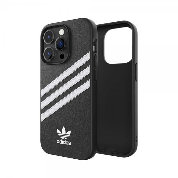 Adidas iPhone 14 Pro Cover 3 Stripes Snap Case Sort Hvid