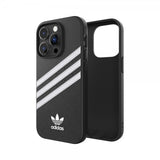 Adidas iPhone 14 Pro Cover 3 Stripes Snap Case Sort Hvid