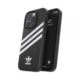 Adidas iPhone 14 Pro Cover 3 Stripes Snap Case Sort Hvid