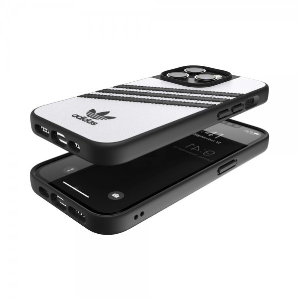Adidas iPhone 14 Pro Cover 3 Stripes Snap Case Hvid Sort
