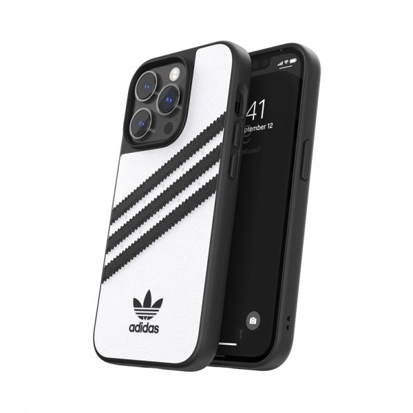 Adidas iPhone 14 Pro Cover 3 Stripes Snap Case Hvid Sort